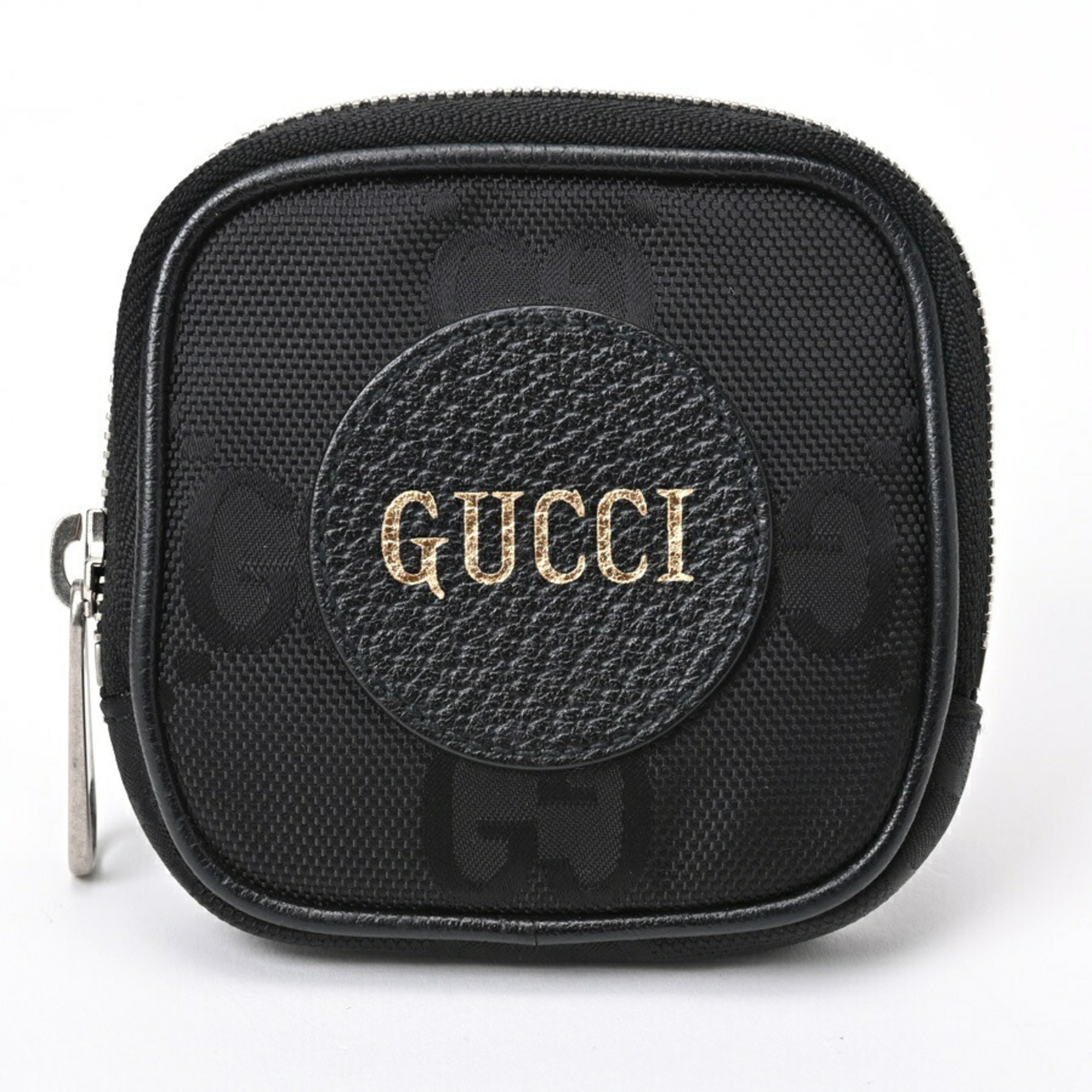 GUCCI Off the Grid Coin Case Pouch 645060 Nylon/Leather Black E-156056