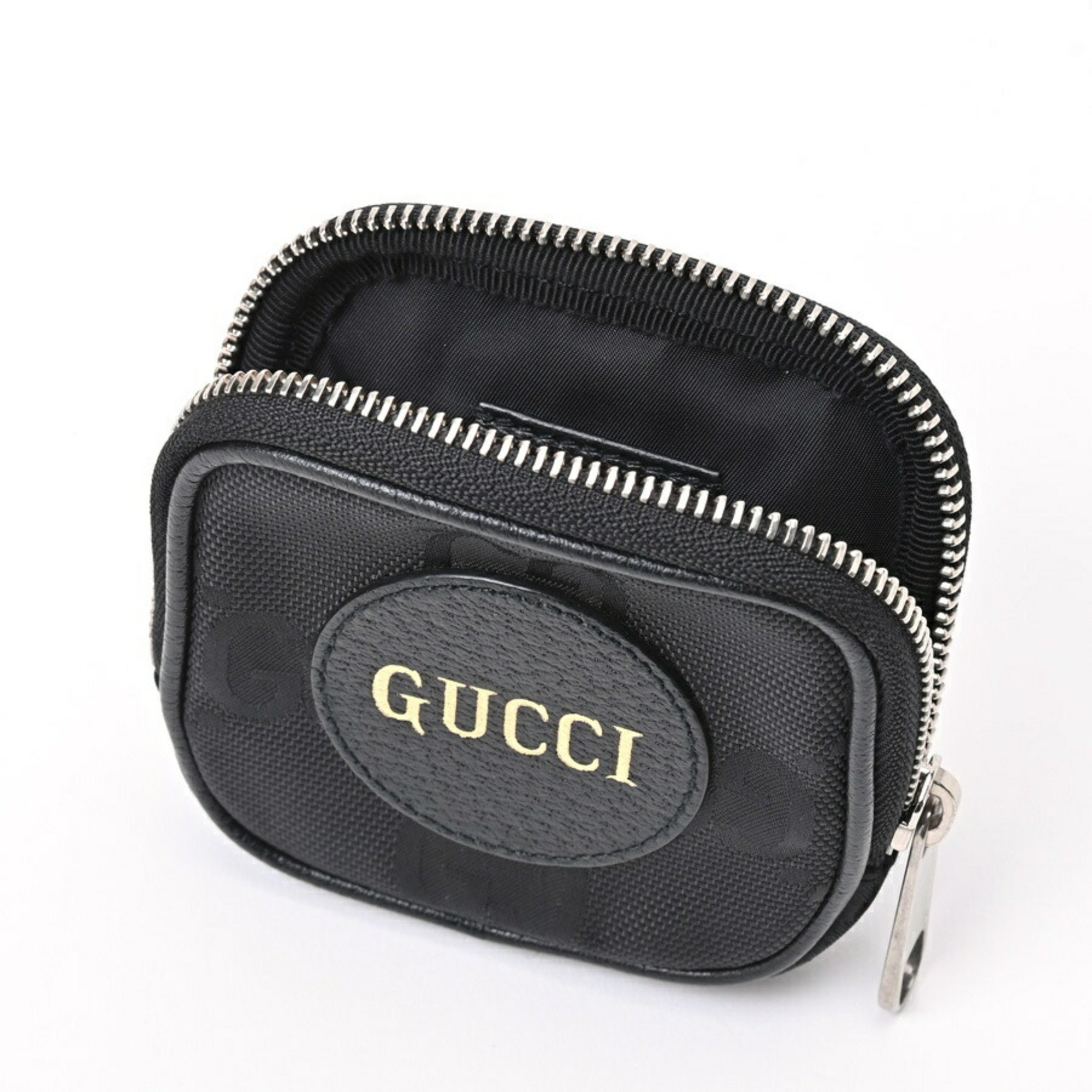 GUCCI Off the Grid Coin Case Pouch 645060 Nylon/Leather Black E-156056