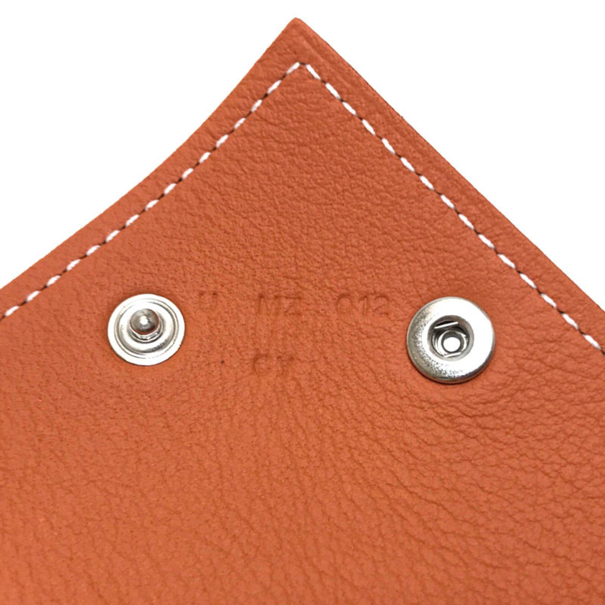 Hermes HERMES Vide Poche Tray Brown Orange Leather Men's Women's U Stamp