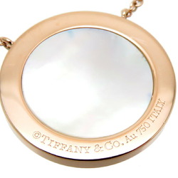 Tiffany T Two Circle Diamond Pendant Women's Necklace 64026801 750 Pink Gold