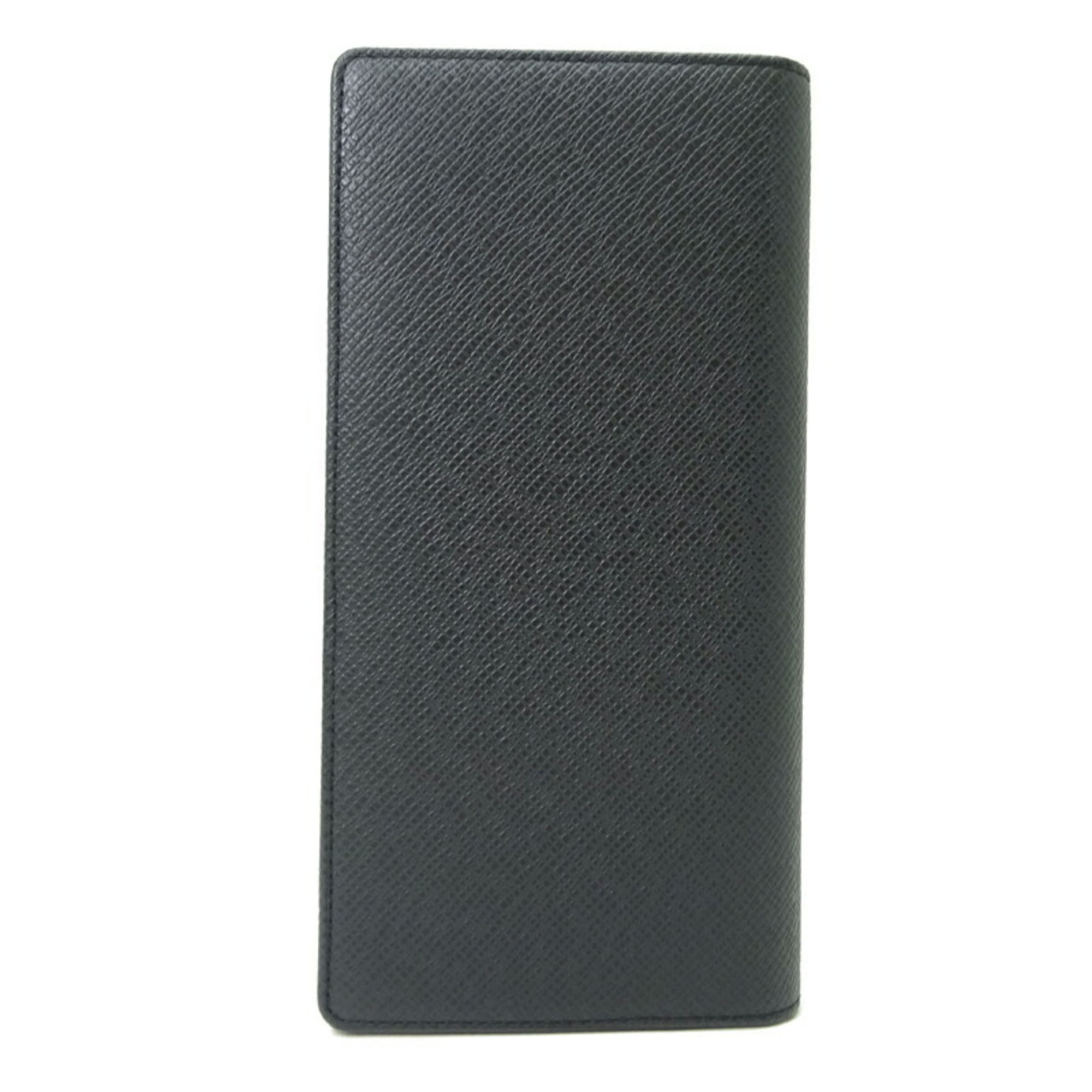 Louis Vuitton Portefeuille Brazza Initial "T.S" Women's Bi-fold Wallet M32572 Taiga Ardoise (Black)