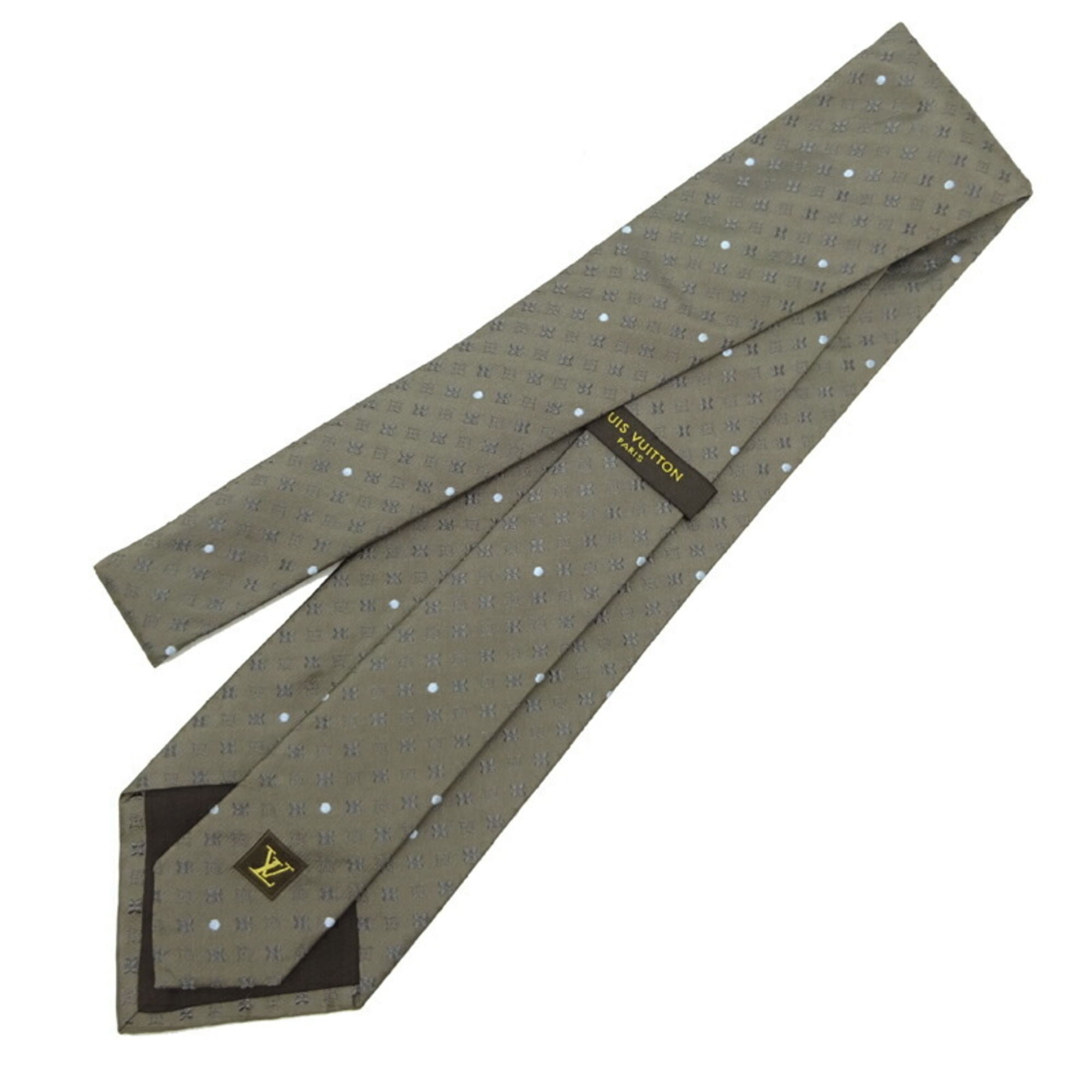 Louis Vuitton Men's Tie 100% Silk Grey