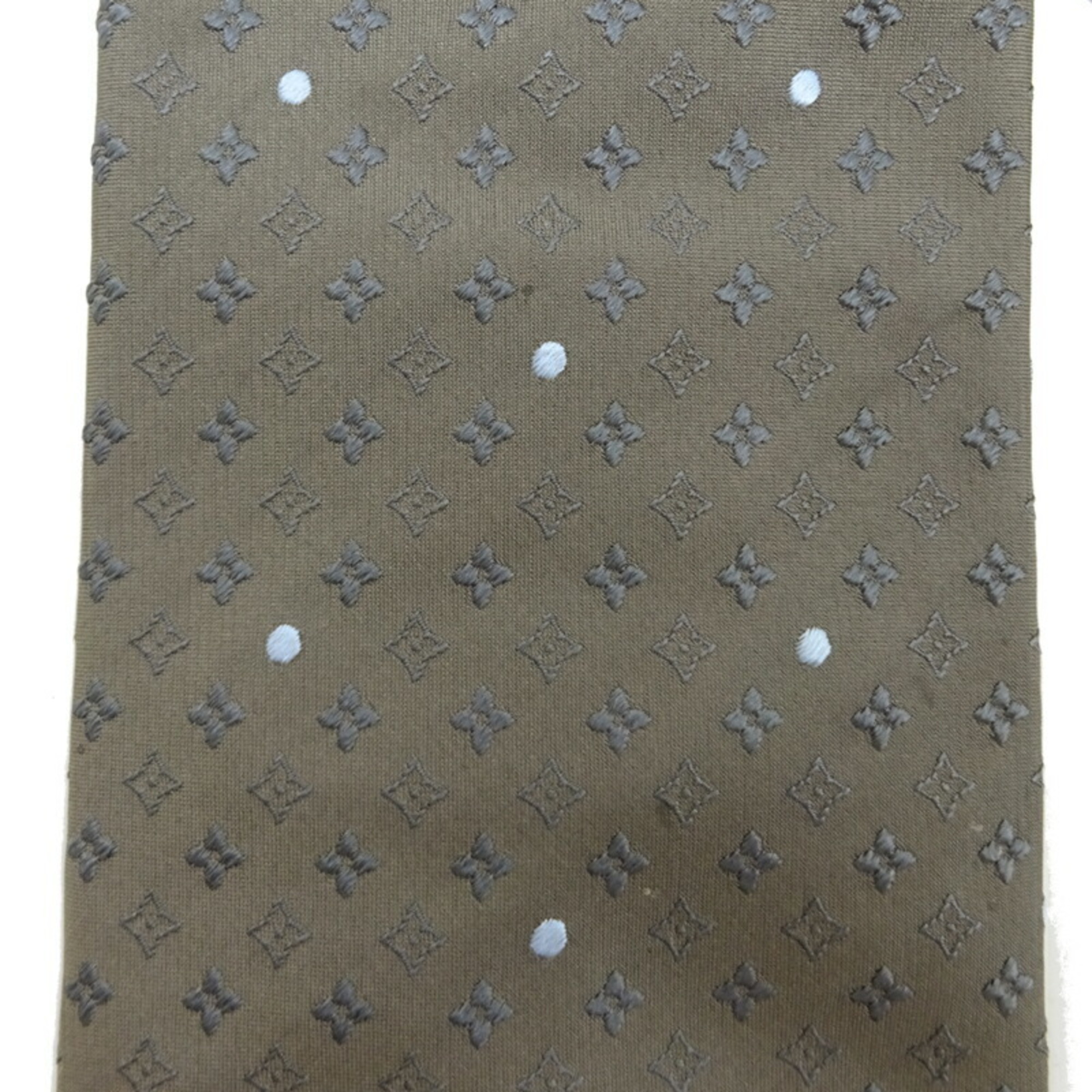 Louis Vuitton Men's Tie 100% Silk Grey