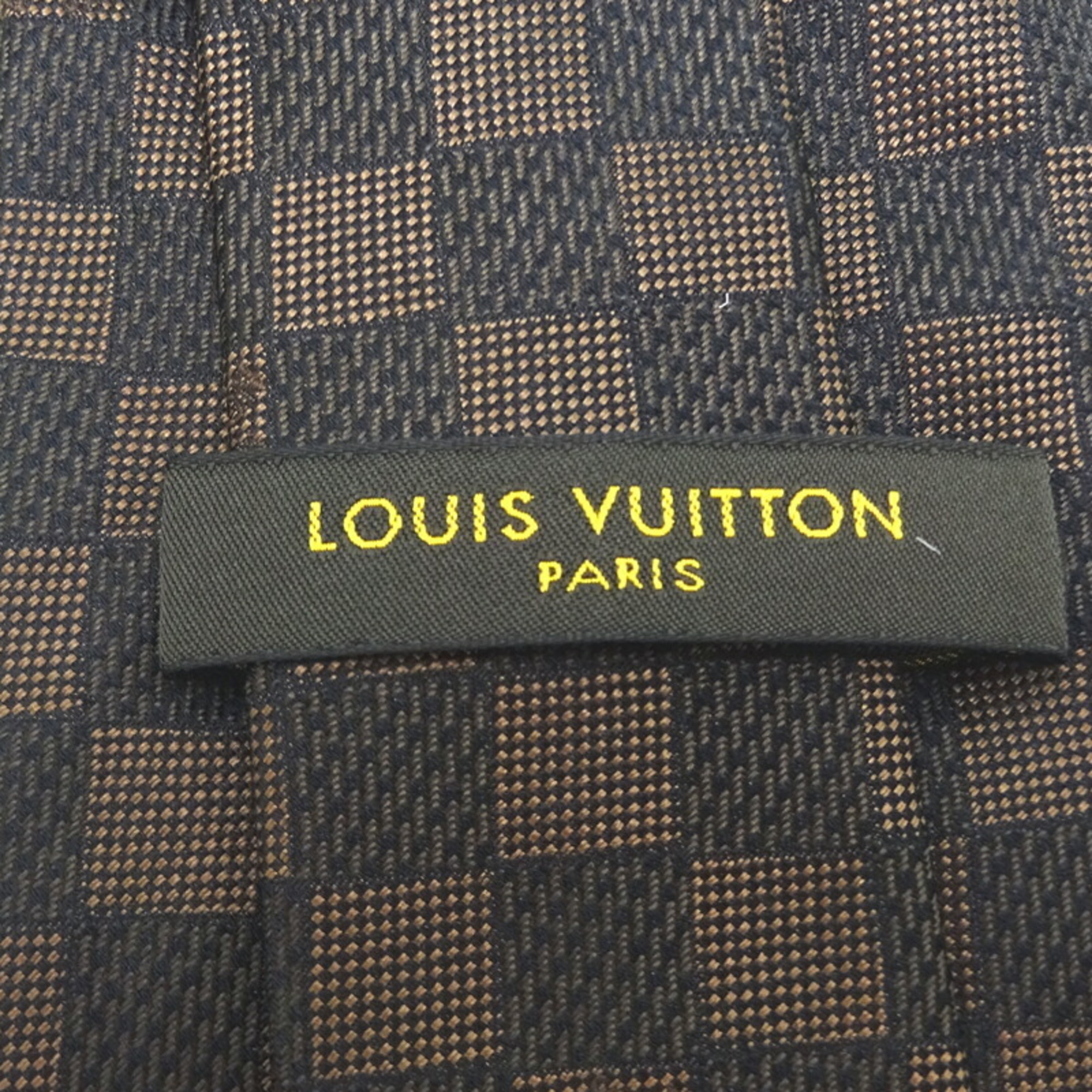 Louis Vuitton Men's Tie 100% Silk Brown