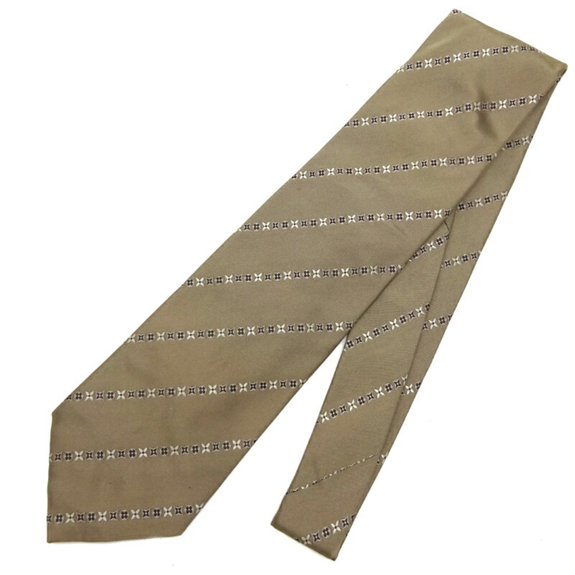 Louis Vuitton Men's Tie 100% Silk Brown