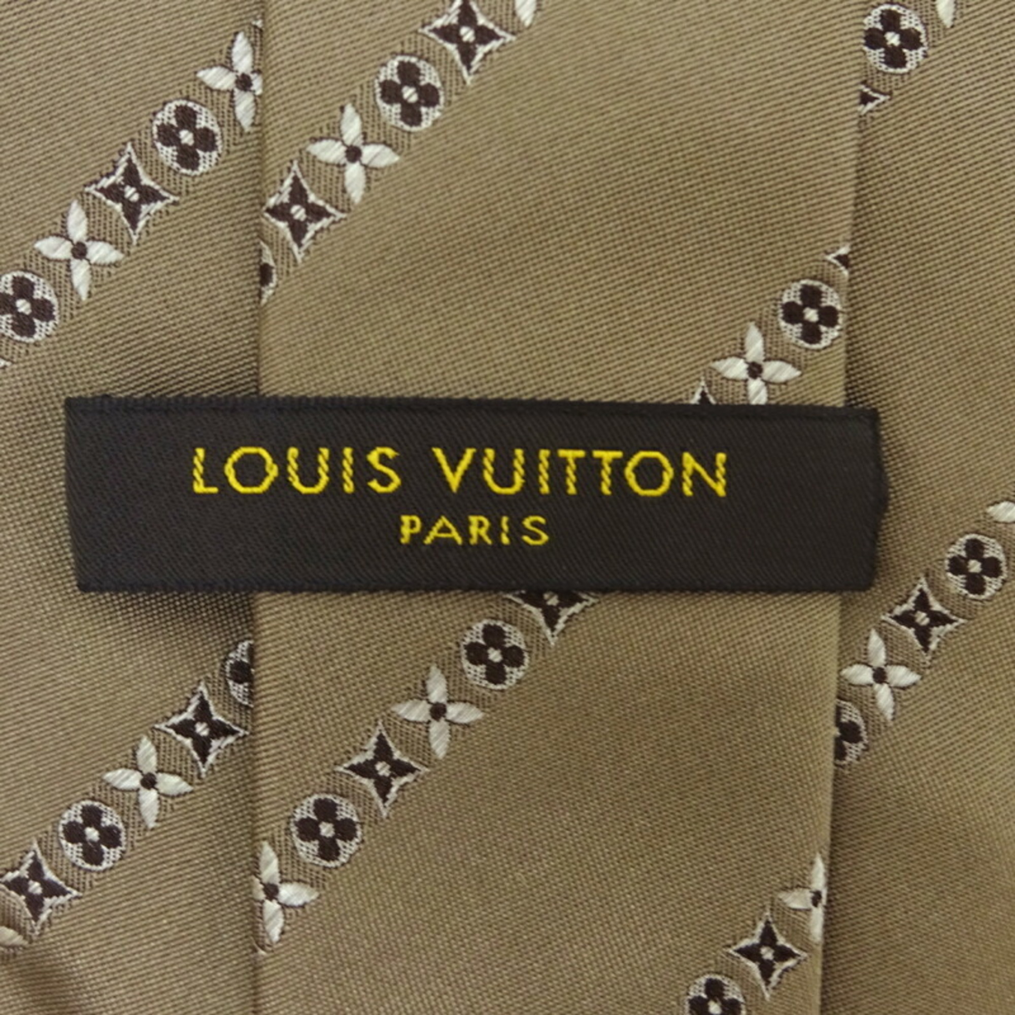 Louis Vuitton Men's Tie 100% Silk Brown