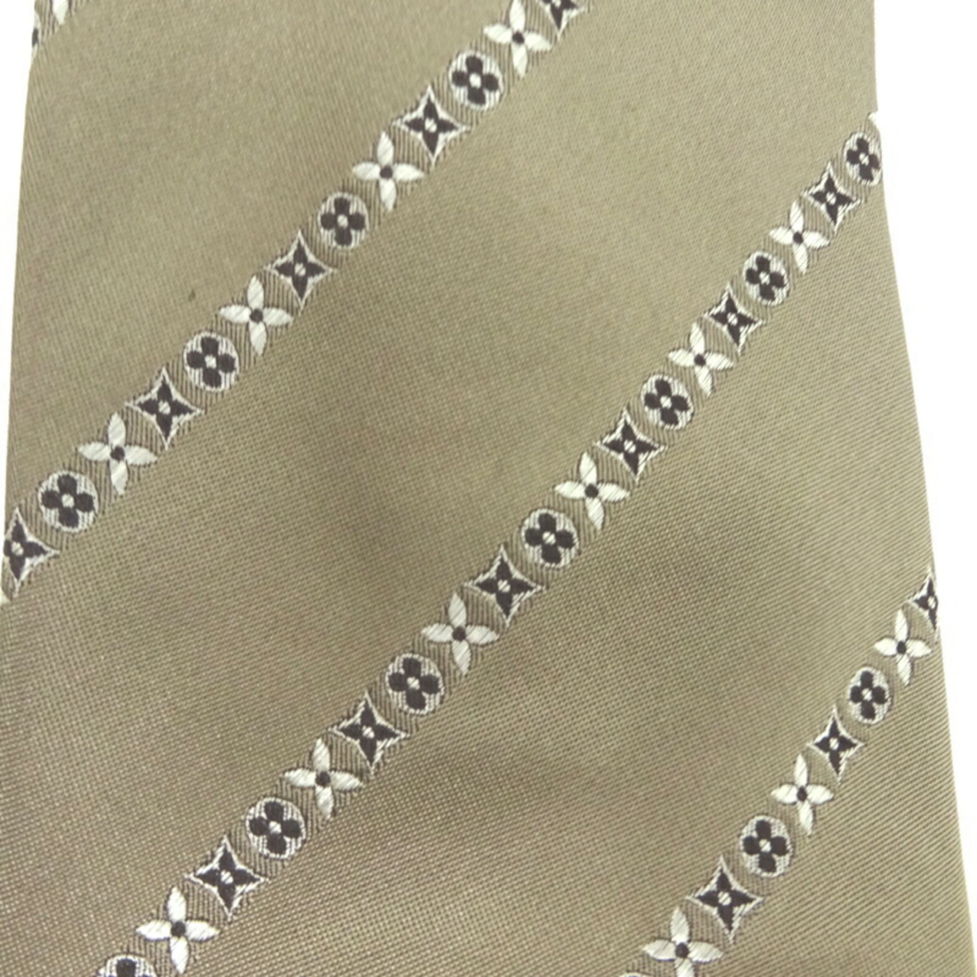 Louis Vuitton Men's Tie 100% Silk Brown