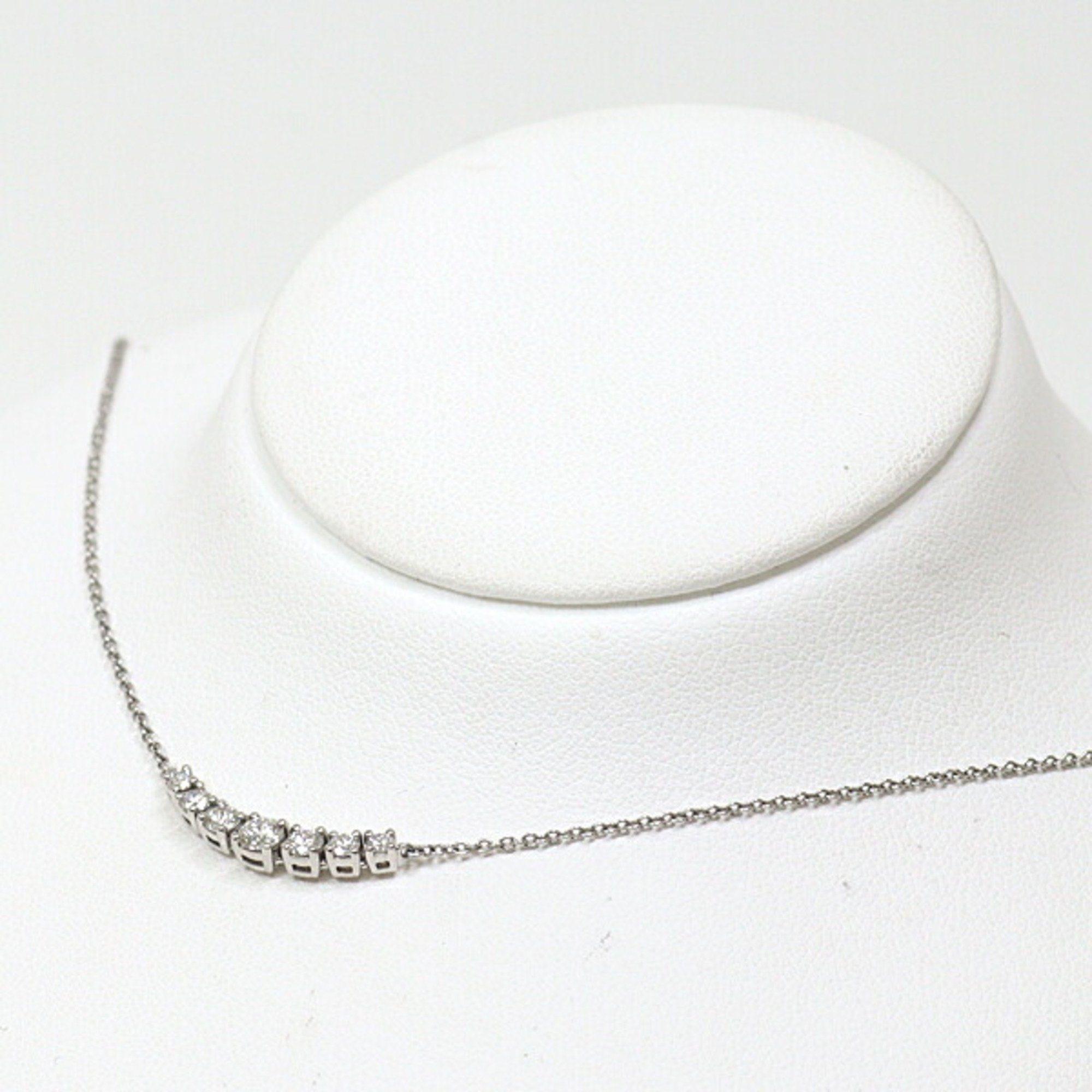 Tiffany & Co. East West Necklace Diamond PT950 3.2g Pendant F-03718