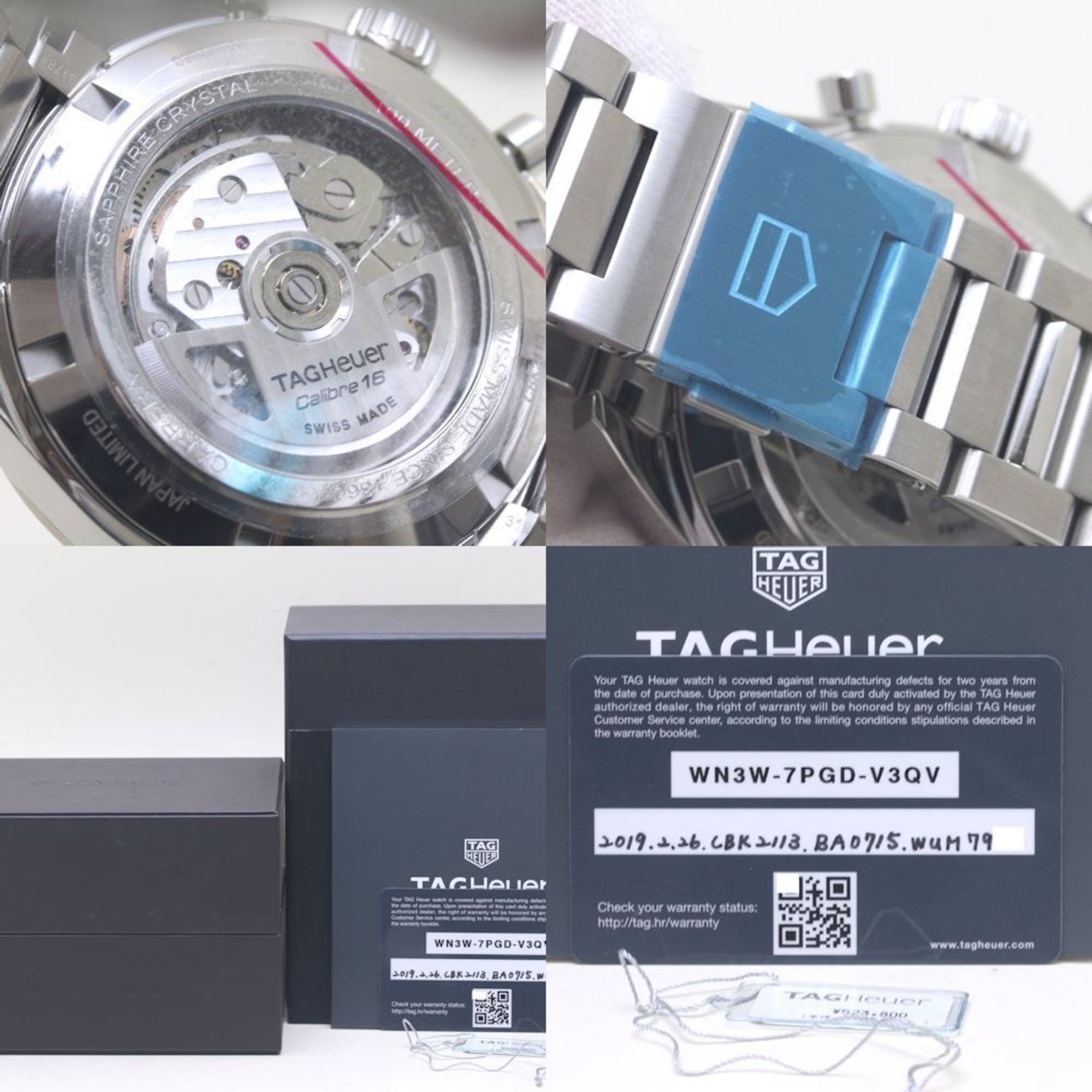 TAG HEUER Carrera Japan Limited Edition 400 CBK2113.BA0715 Stainless Steel Men's 39523 Watch