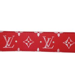 LOUIS VUITTON Louis Vuitton Belt M8457 LV Initial Reversible 95 38 Monogram Rouge Beige 180630