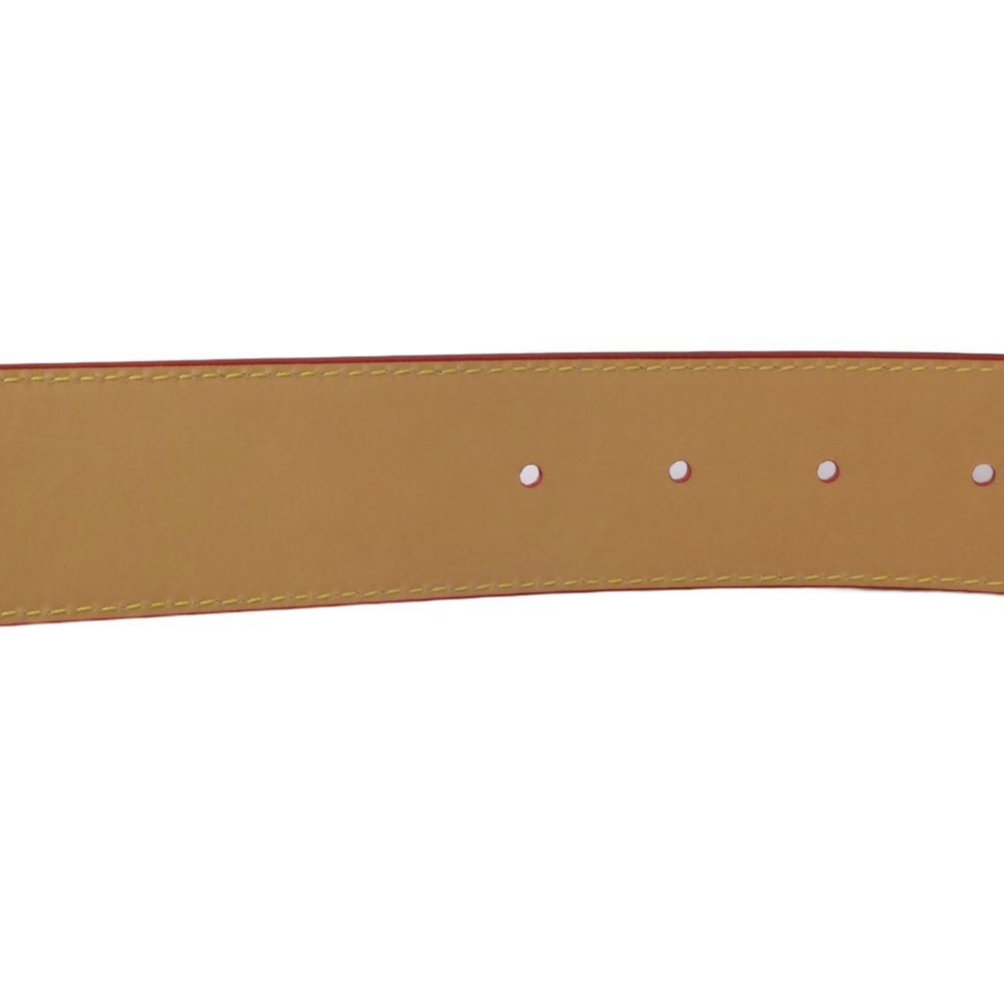 LOUIS VUITTON Louis Vuitton Belt M8457 LV Initial Reversible 95 38 Monogram Rouge Beige 180630