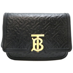 Burberry TB Crossbody Bag Women's and Men's Shoulder Leather Black