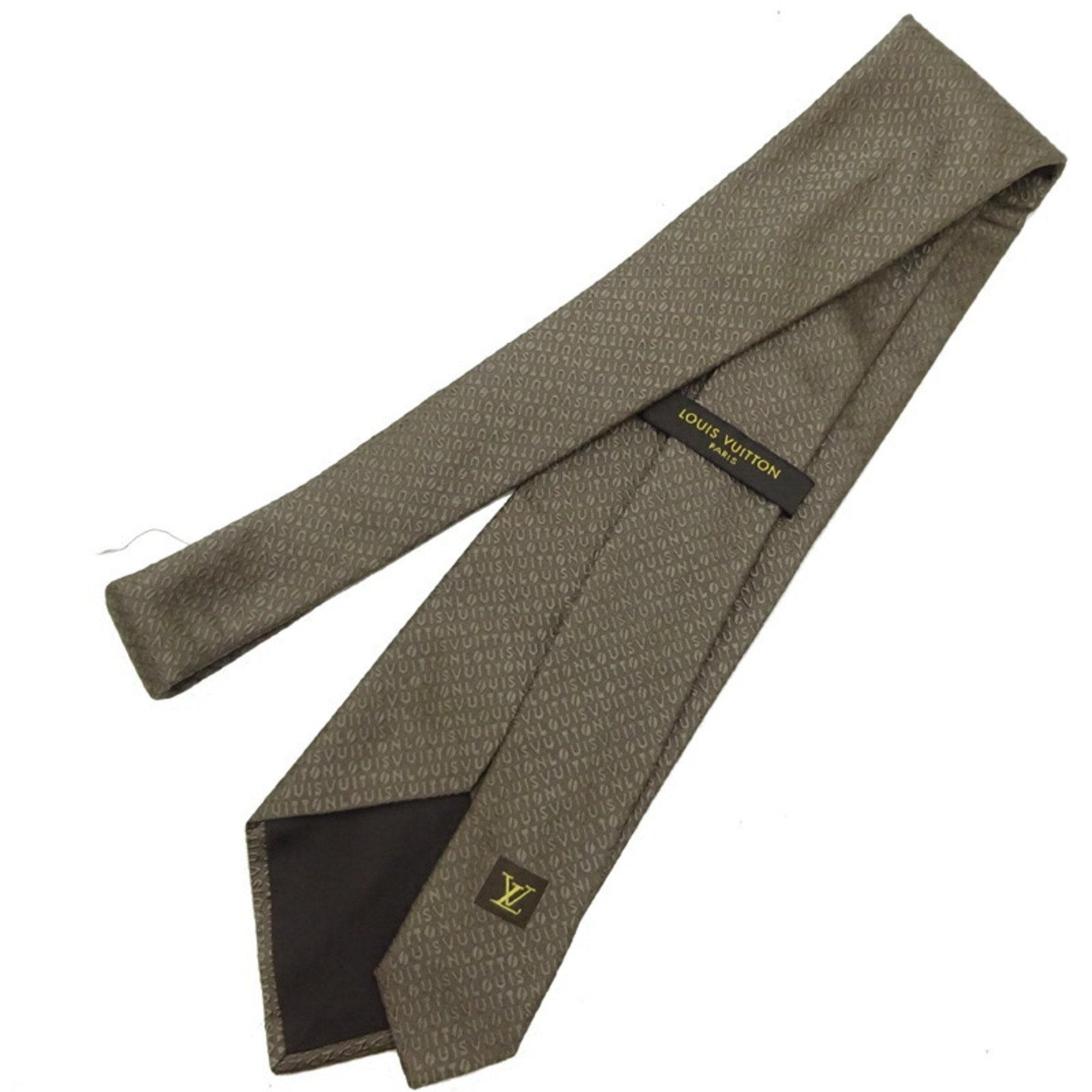 Louis Vuitton Men's Tie 100% Silk Brown