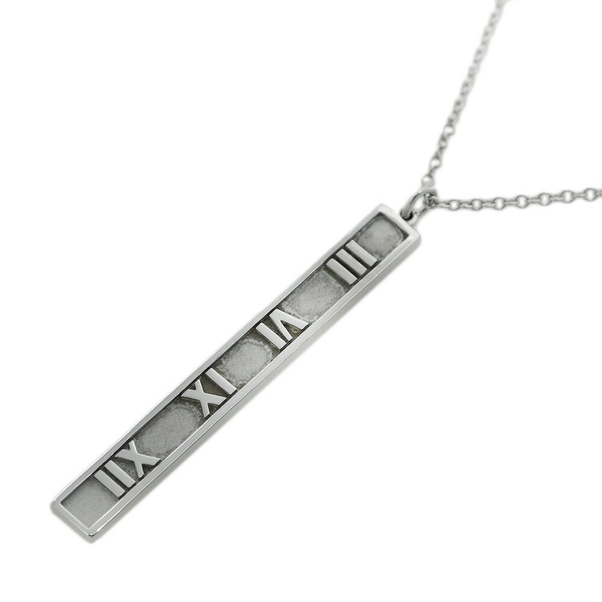 Tiffany & Co. Atlas Bar Necklace, 18K White Gold