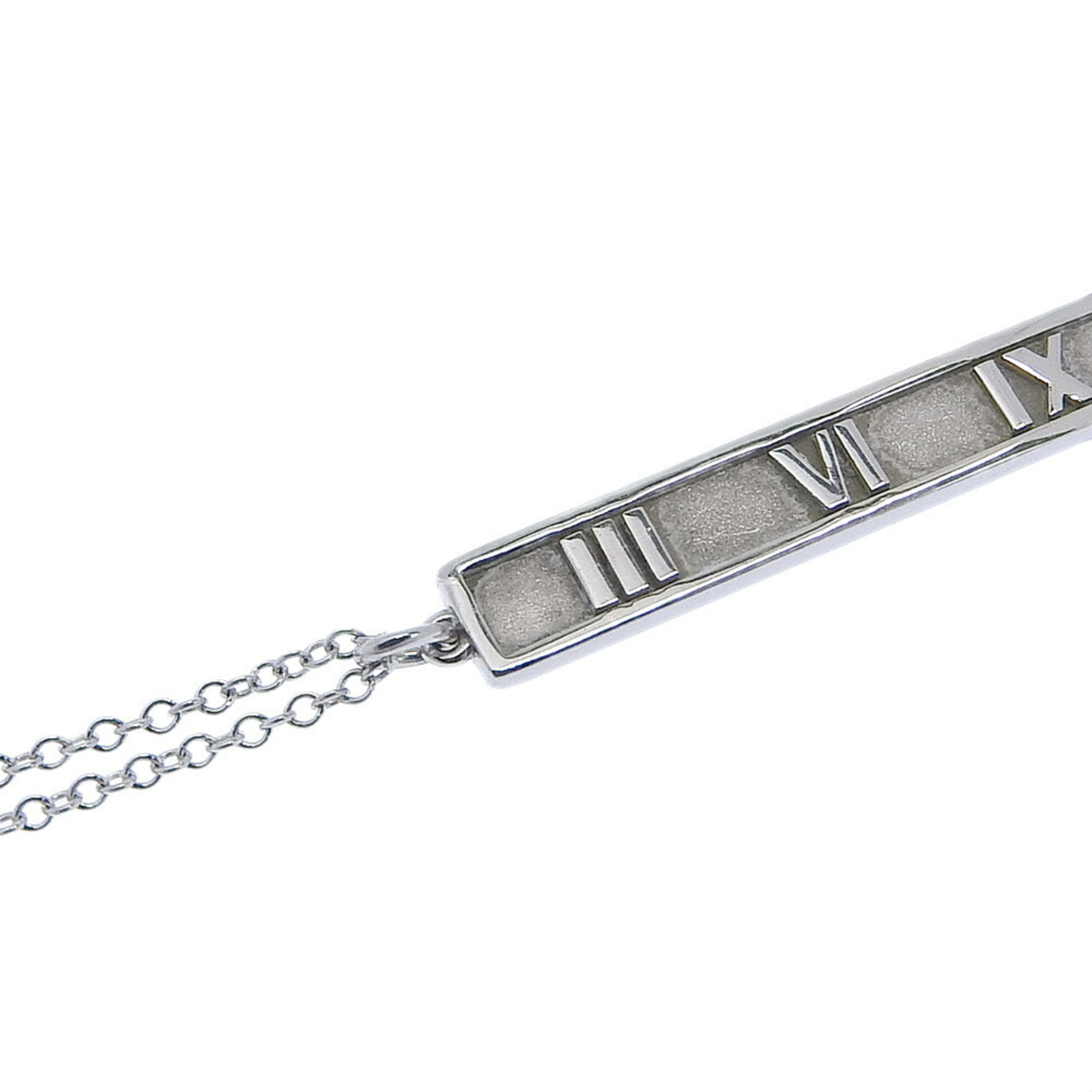 Tiffany & Co. Atlas Bar Necklace, 18K White Gold