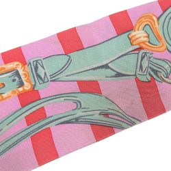 Hermes Twilly BRIDES de GALA Ceremonial Bridle Scarf Muffler Silk Pink Ribbon