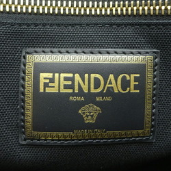 Versace Fendace 2Way Tote Women's Bag 8BH395 Canvas Black