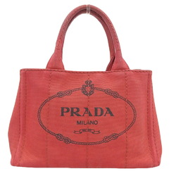 PRADA Canapa Tote BN2439 Bag Canvas Red