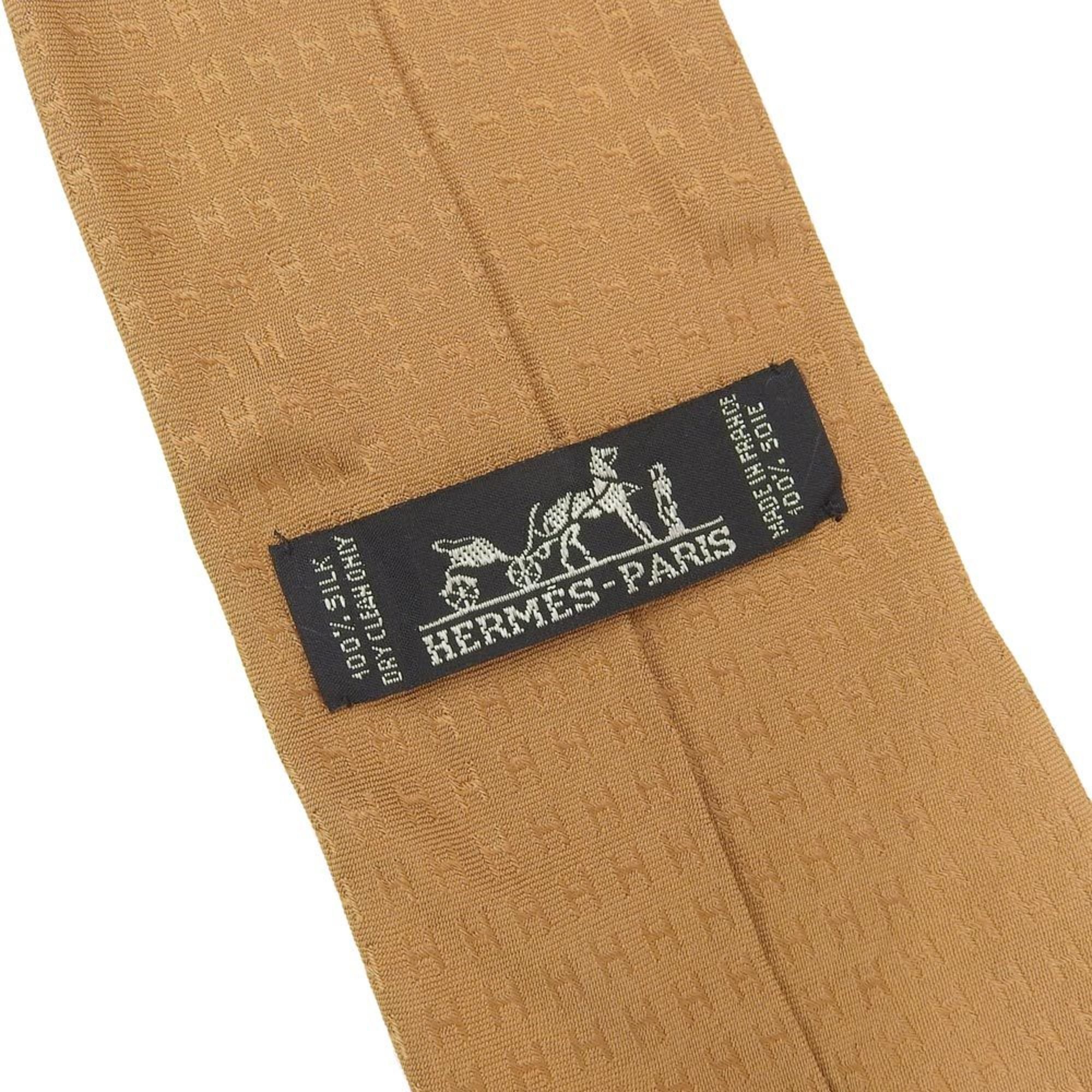 Hermes HERMES H tie, silk, brown