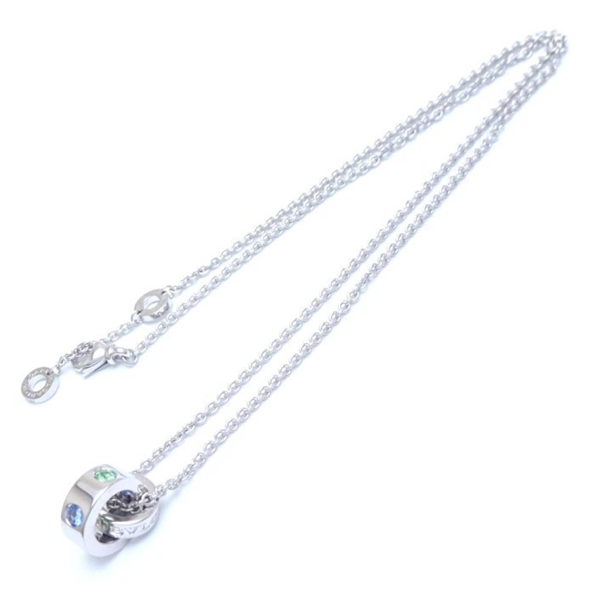 BVLGARI Roman Sorbet Necklace Sapphire Tsavorite K18WG White Gold 292147