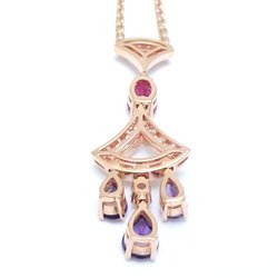 BVLGARI Diva Dream Necklace Amethyst Pink Tourmaline Diamond K18PG Gold 292107