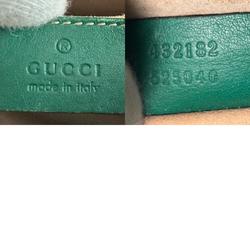 GUCCI Shoulder Bag Leather Faux Pearl Metal Green Women's 432182 z1789