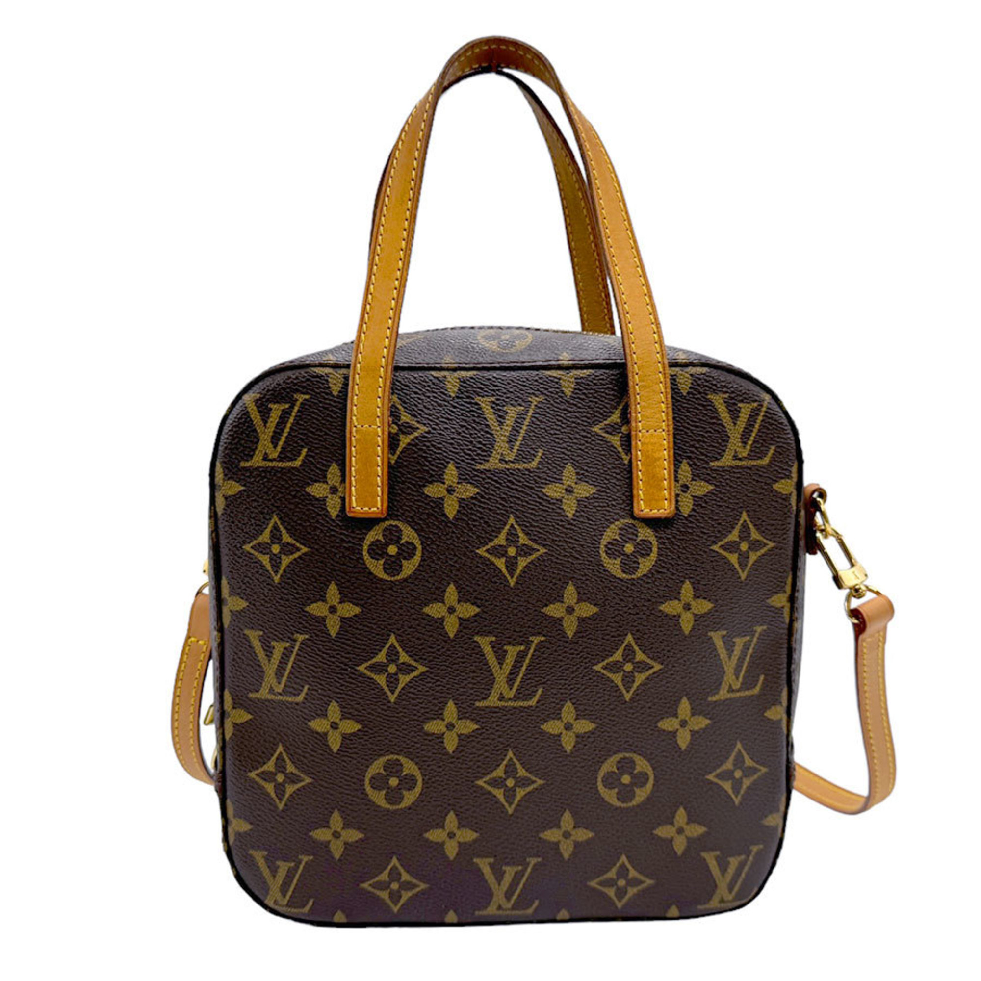 Louis Vuitton LOUIS VUITTON Handbag Shoulder Bag Monogram Spoontini Canvas Brown Women's M47500 n0086