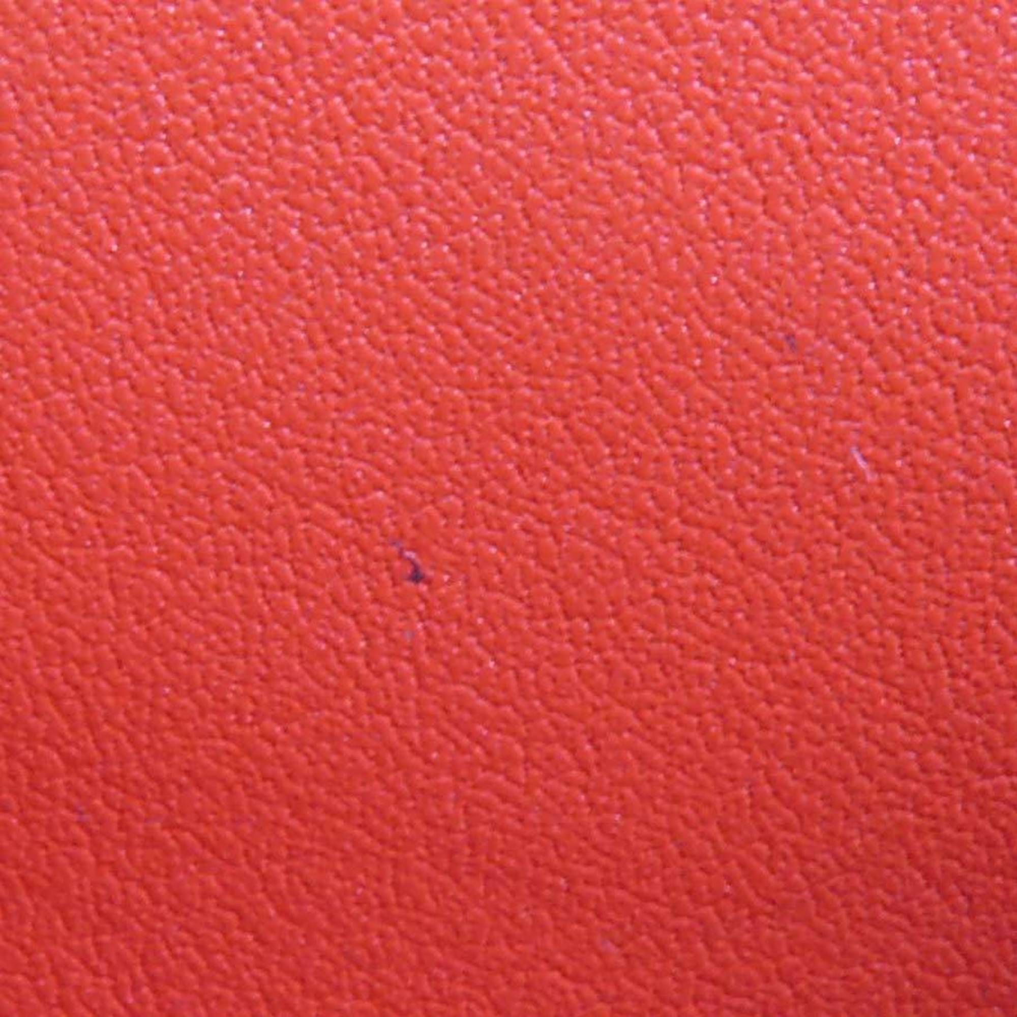 PRADA Wallet/Coin Case Leather Red Women's a0384