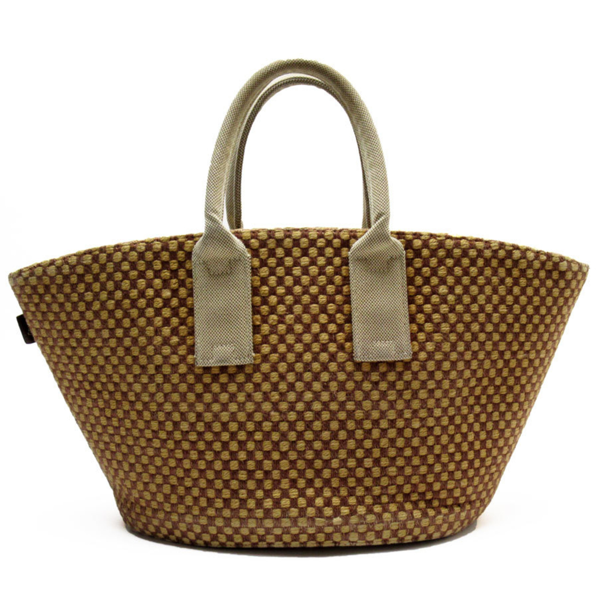 Hermes HERMES handbag tote bag Panierbas PM linen brown ladies w0541a