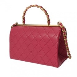 CHANEL Chanel Matelasse Chain Shoulder Pink Tone Women's Lambskin Bag