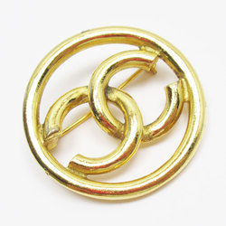 CHANEL Brooch Coco Mark Metal Gold Women's w0562j