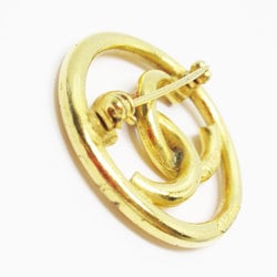 CHANEL Brooch Coco Mark Metal Gold Women's w0562j