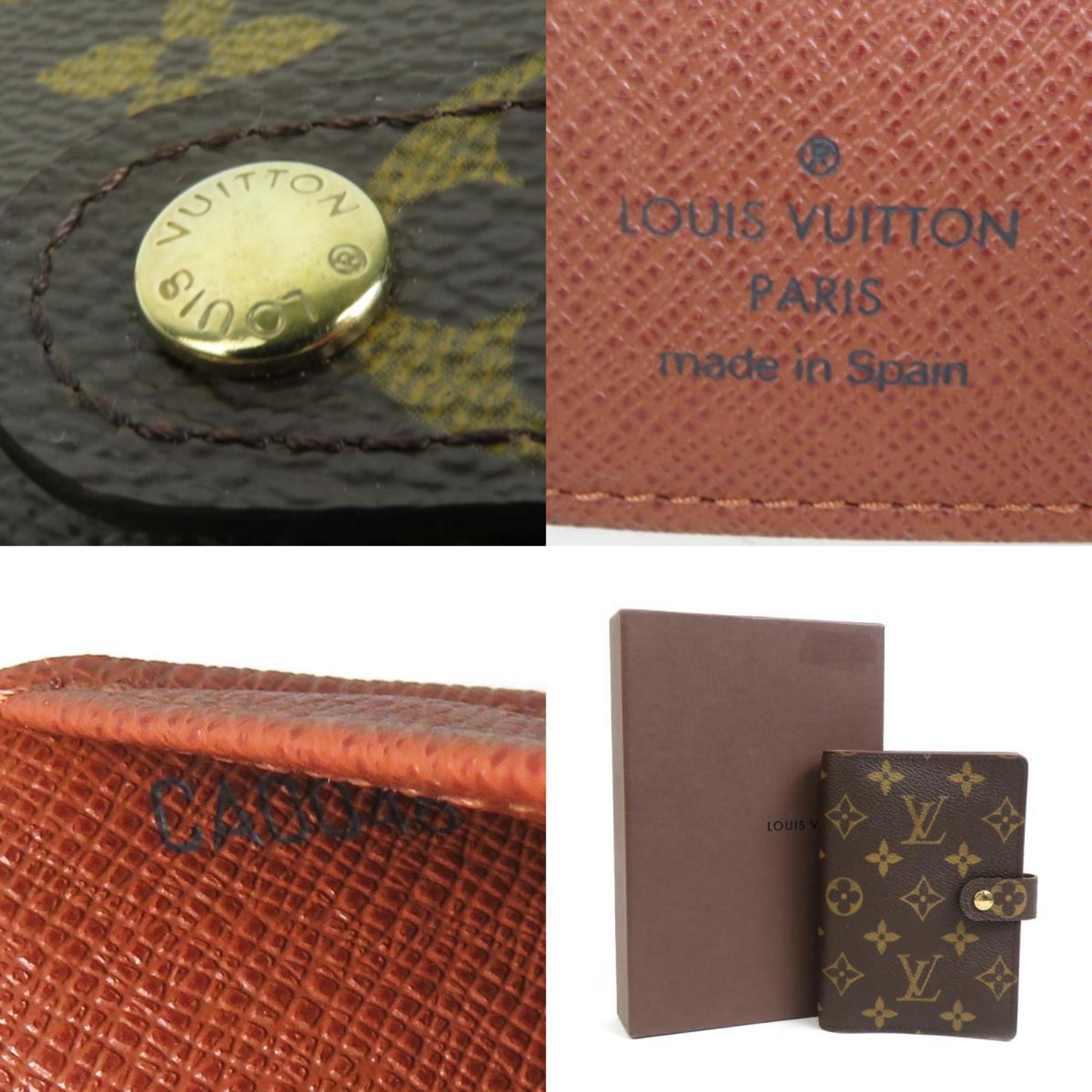 Louis Vuitton LOUIS VUITTON Notebook Cover Monogram Agenda PM Canvas Brown Men's Women's R20005 a0378