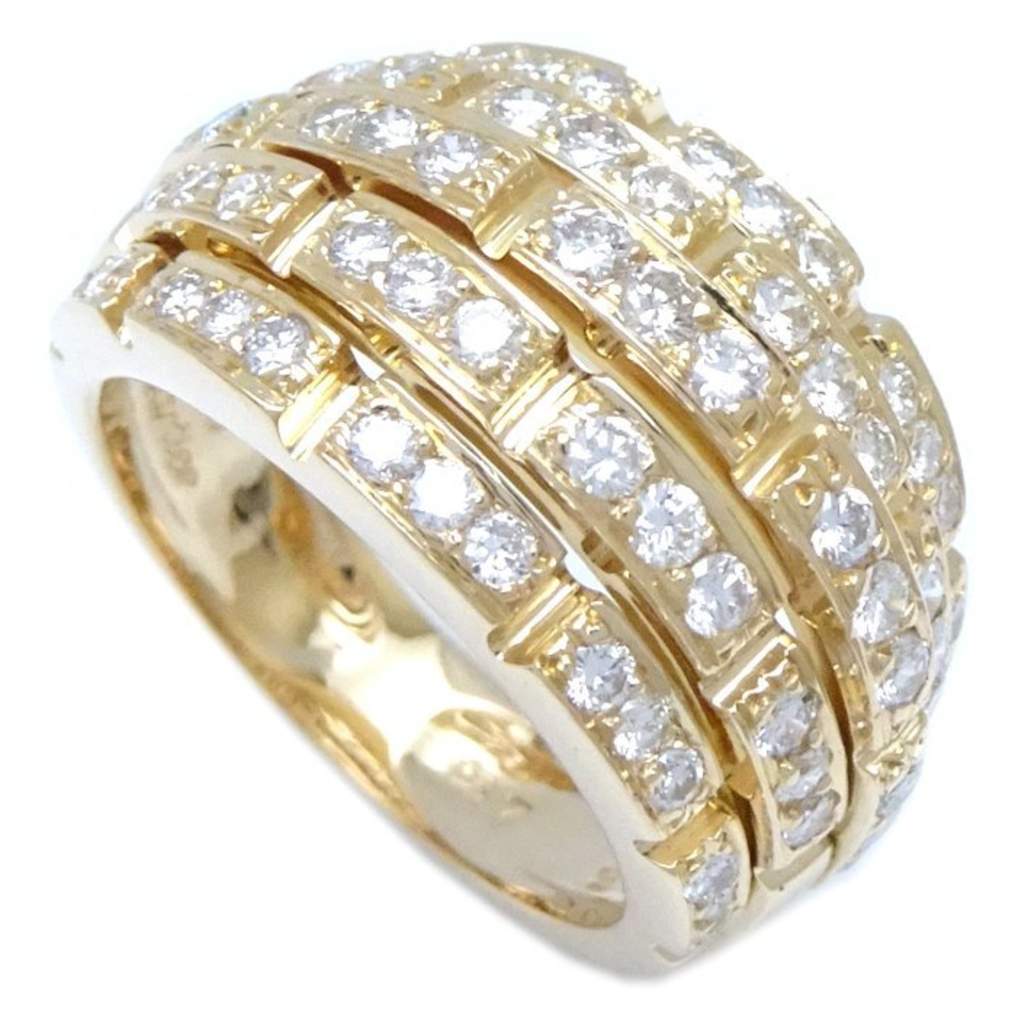 CARTIER Oriane Ring Diamond #57 K18YG Yellow Gold 292105