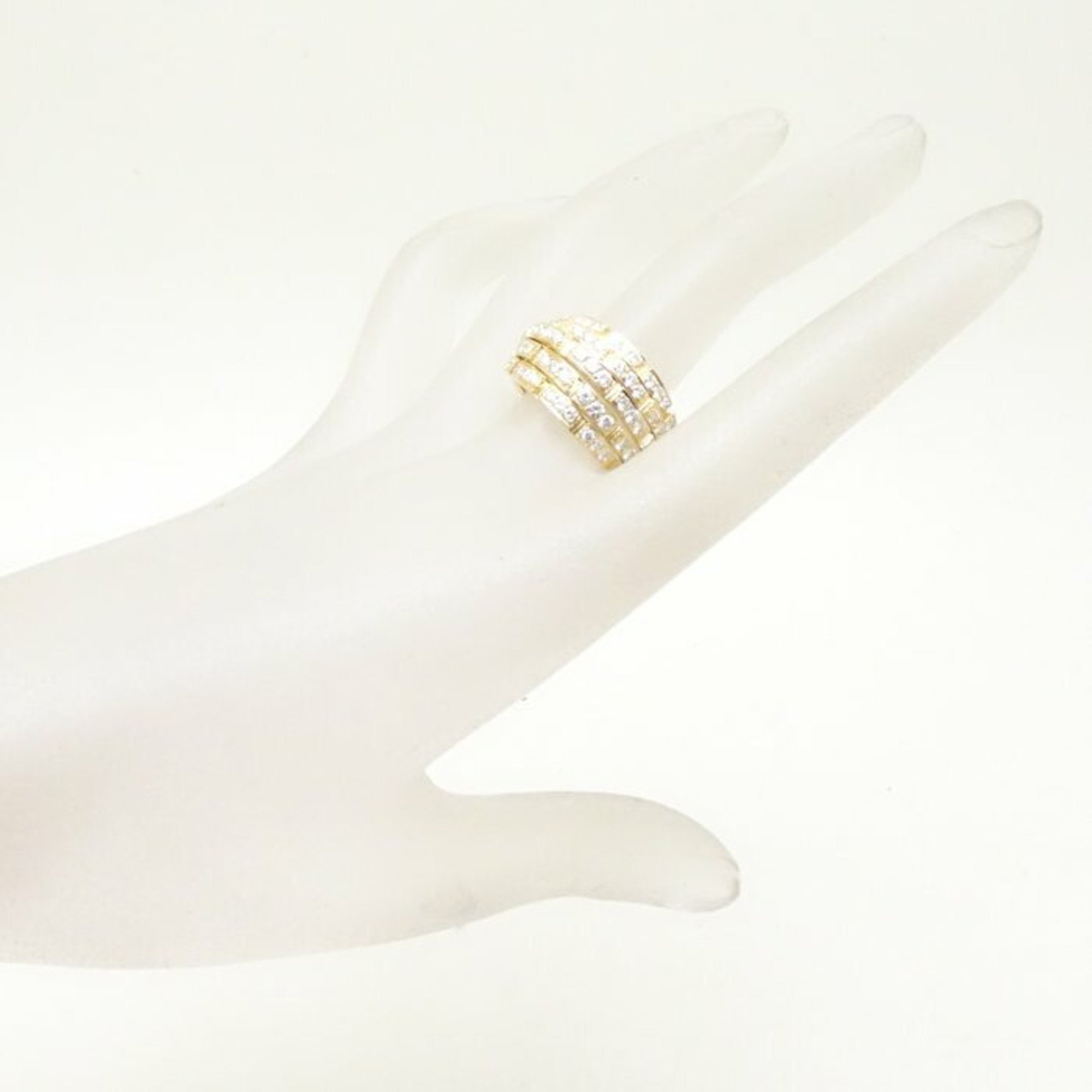 CARTIER Oriane Ring Diamond #57 K18YG Yellow Gold 292105