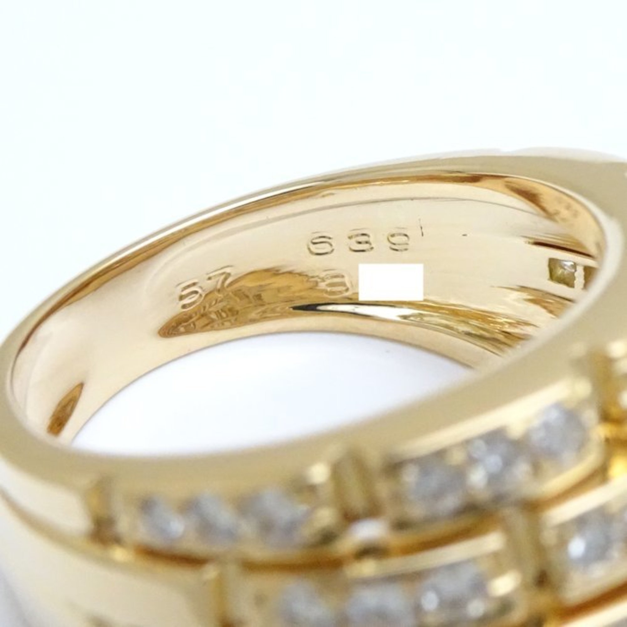 CARTIER Oriane Ring Diamond #57 K18YG Yellow Gold 292105