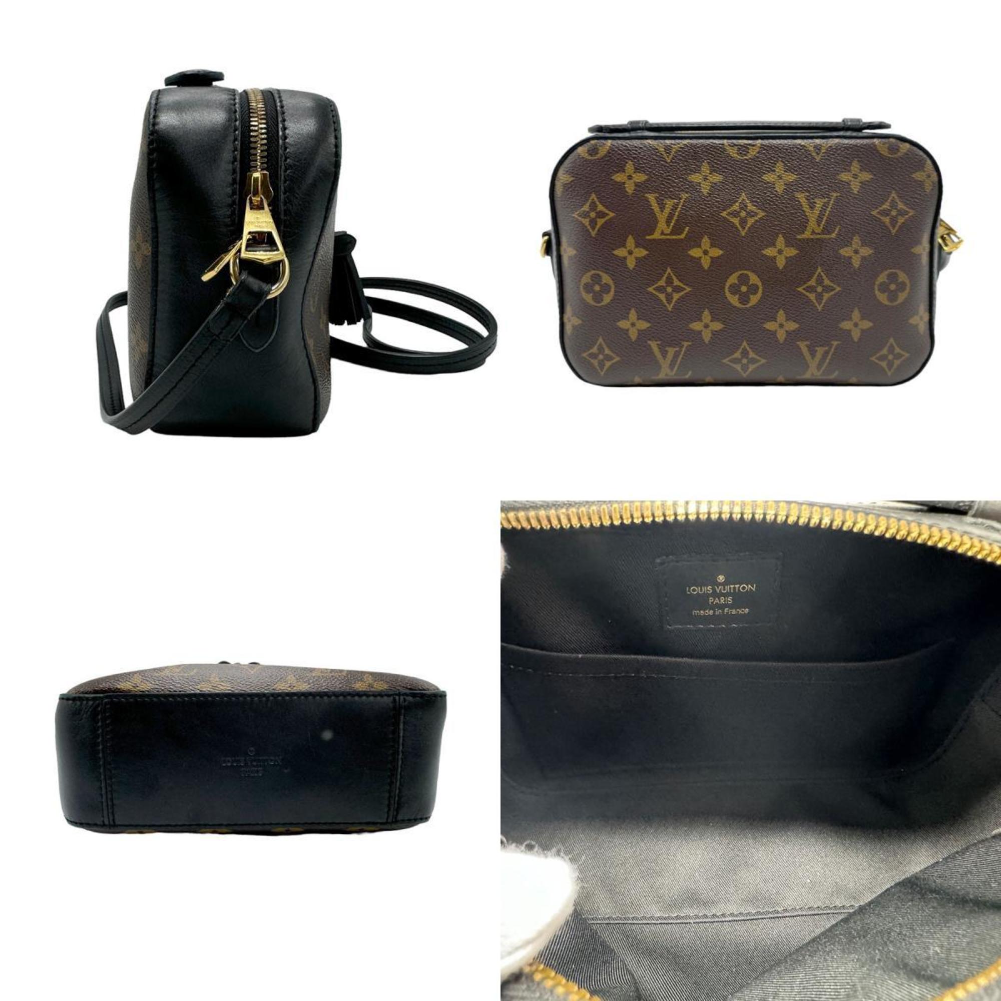 Louis Vuitton Shoulder Bag Monogram Santonge Canvas Brown x Black Women's M43555 z1823