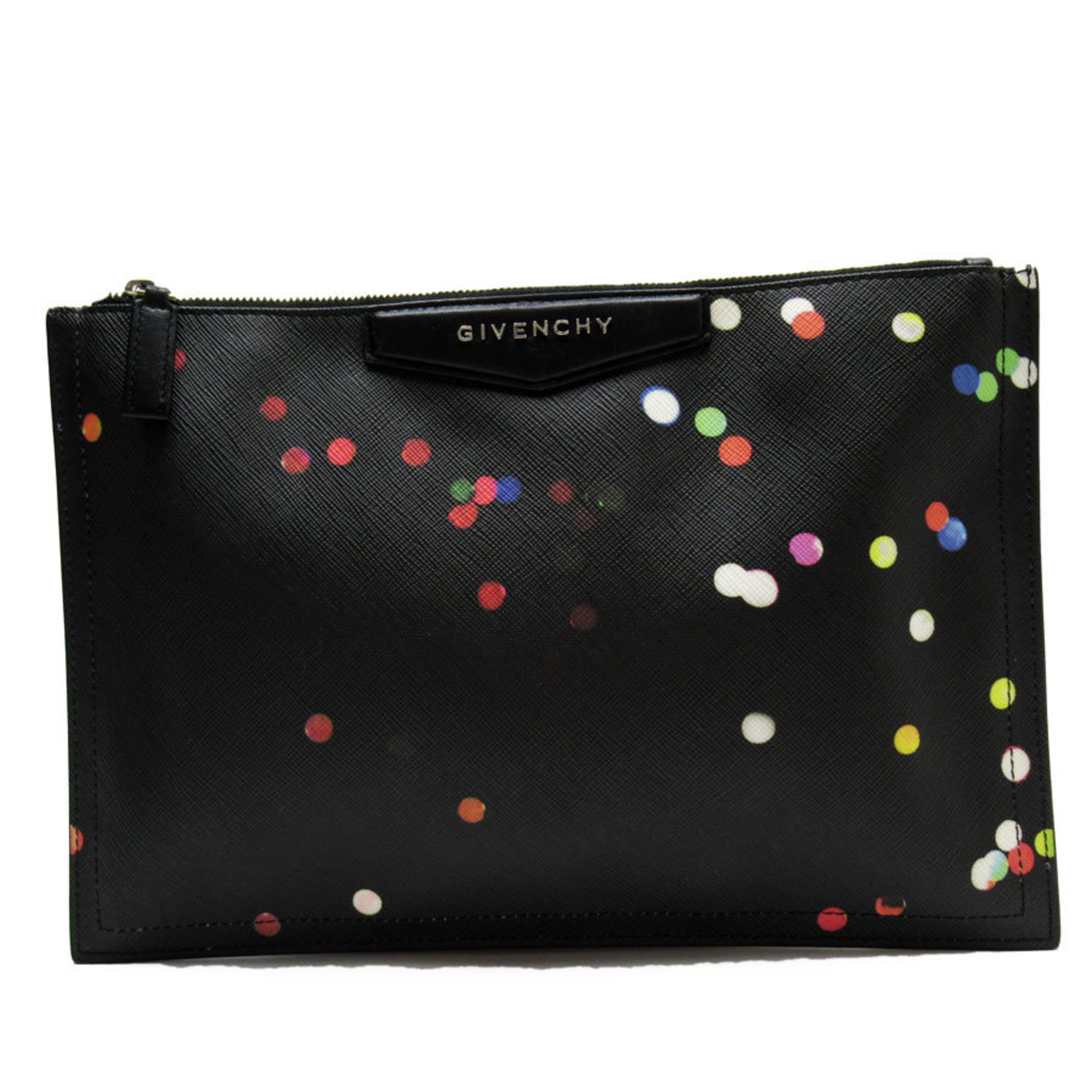 Givenchy clutch bag leather black multicolor women's w0542