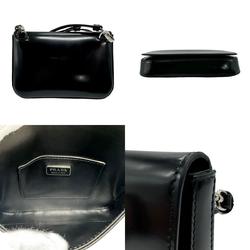 PRADA Shoulder Bag Leather Black Women's 2VD061 z1824