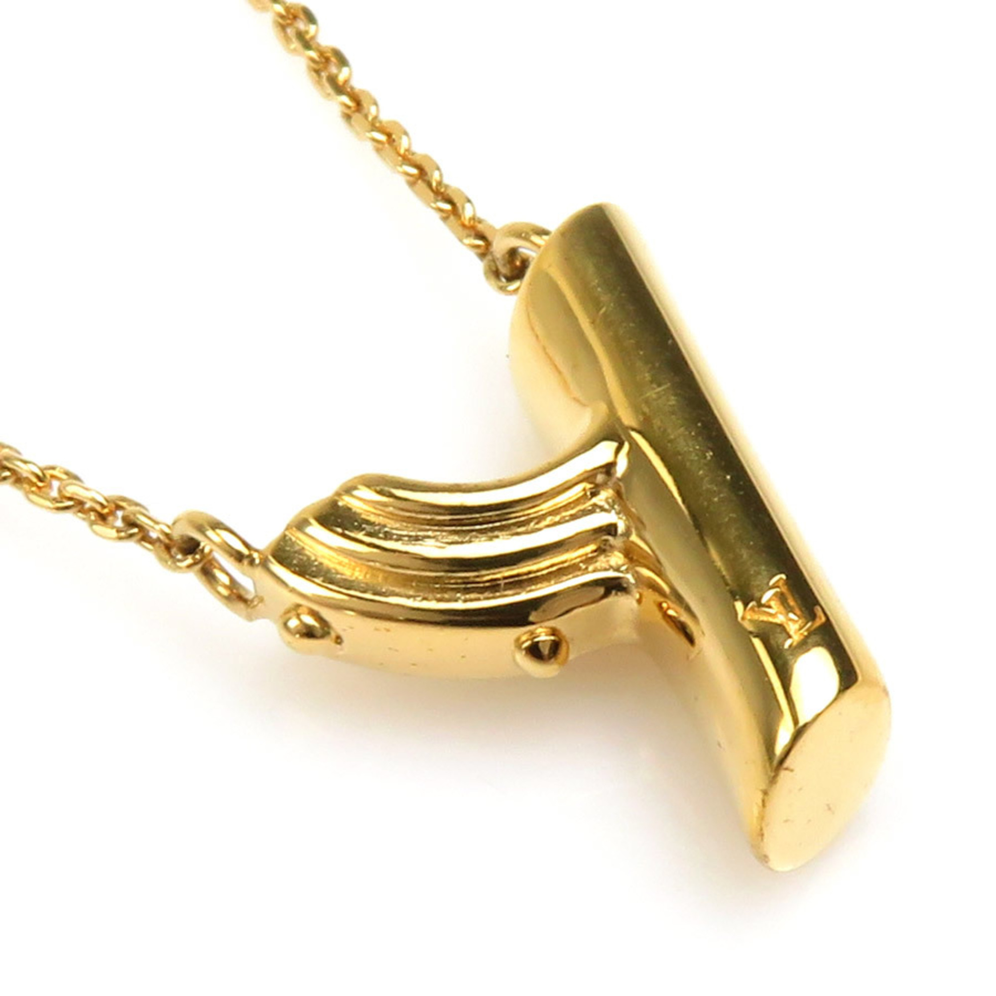 Louis Vuitton LOUIS VUITTON Necklace LV&ME Y Metal Gold Men's Women's M61080 a0395