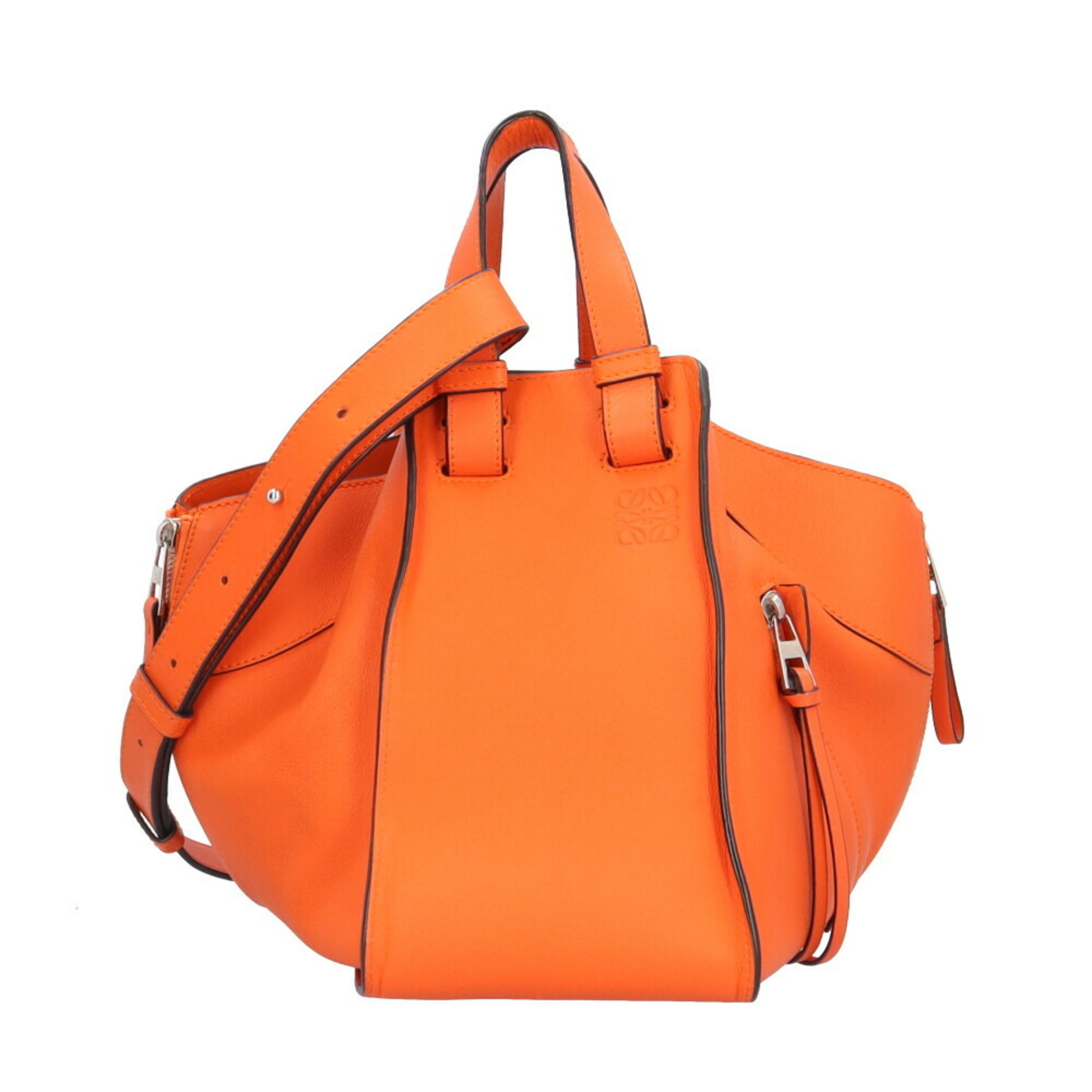 LOEWE Hammock Small Shoulder Bag Leather Orange Women's 2way