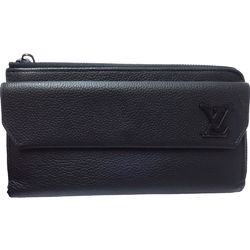 LOUIS VUITTON Louis Vuitton Long Wallet M69831 Aerogram Zippy Noir 180629