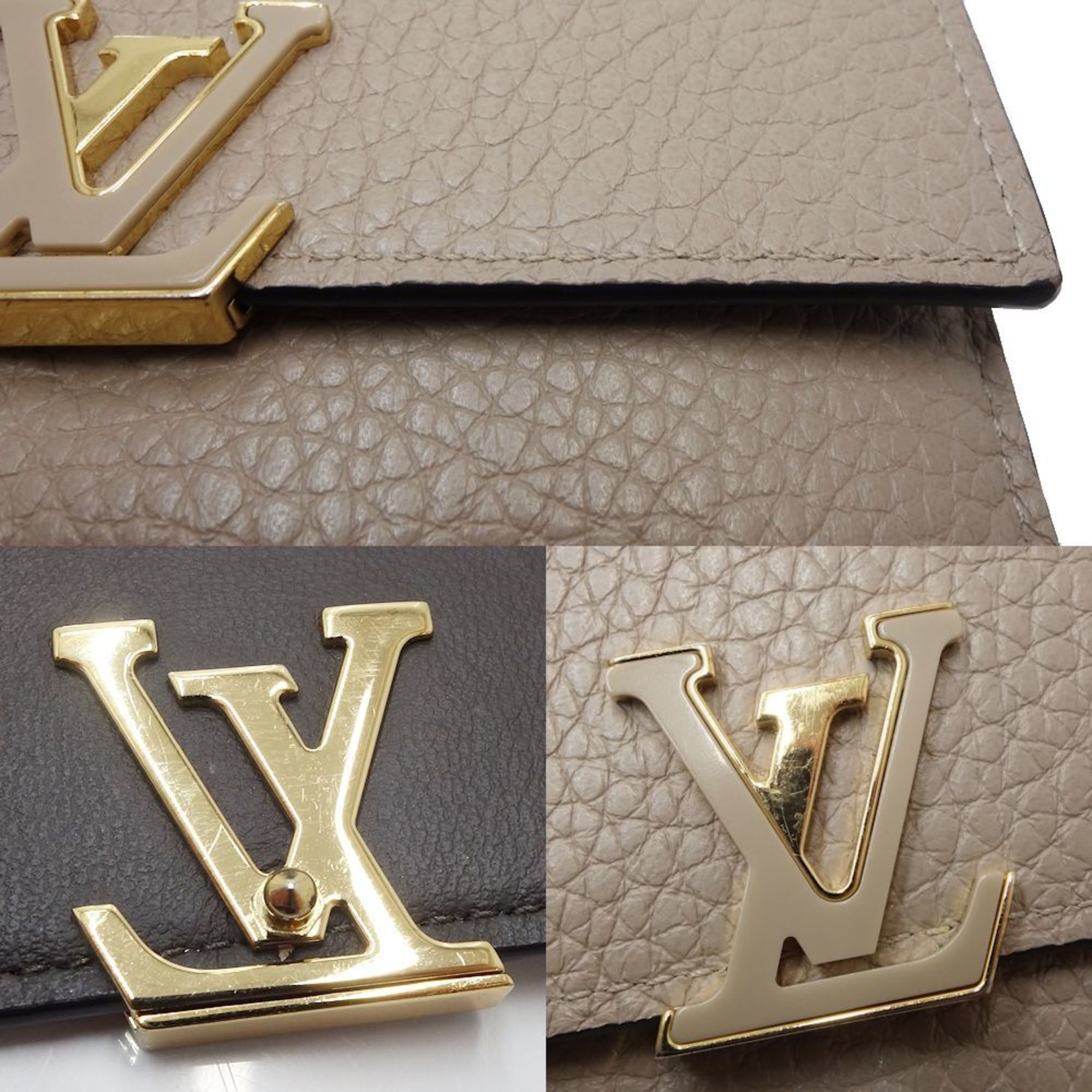 LOUIS VUITTON Louis Vuitton Tri-fold Wallet M62159 Portefeuille Capucines Compact Galle 180611