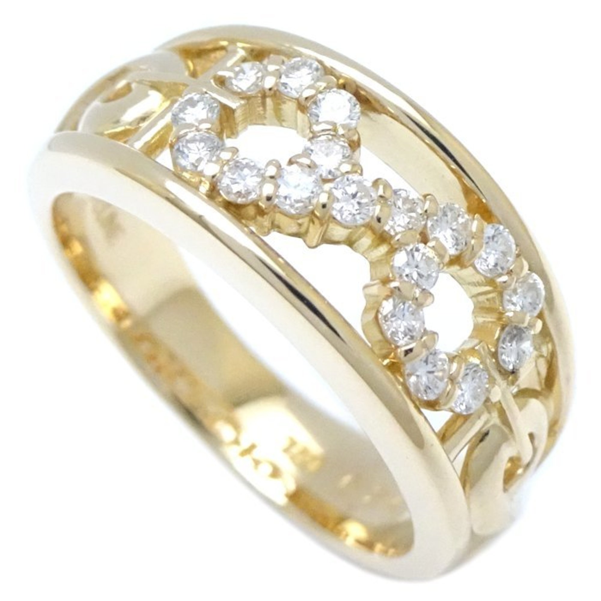 CELINE Diamond Ring 0.24ct K18YG Yellow Gold 292138