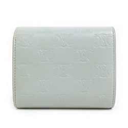 CELINE Tri-fold wallet Leather Light grey Women's e58863