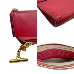 Chloé Chloe Clutch Bag Leather Red Women's N0088