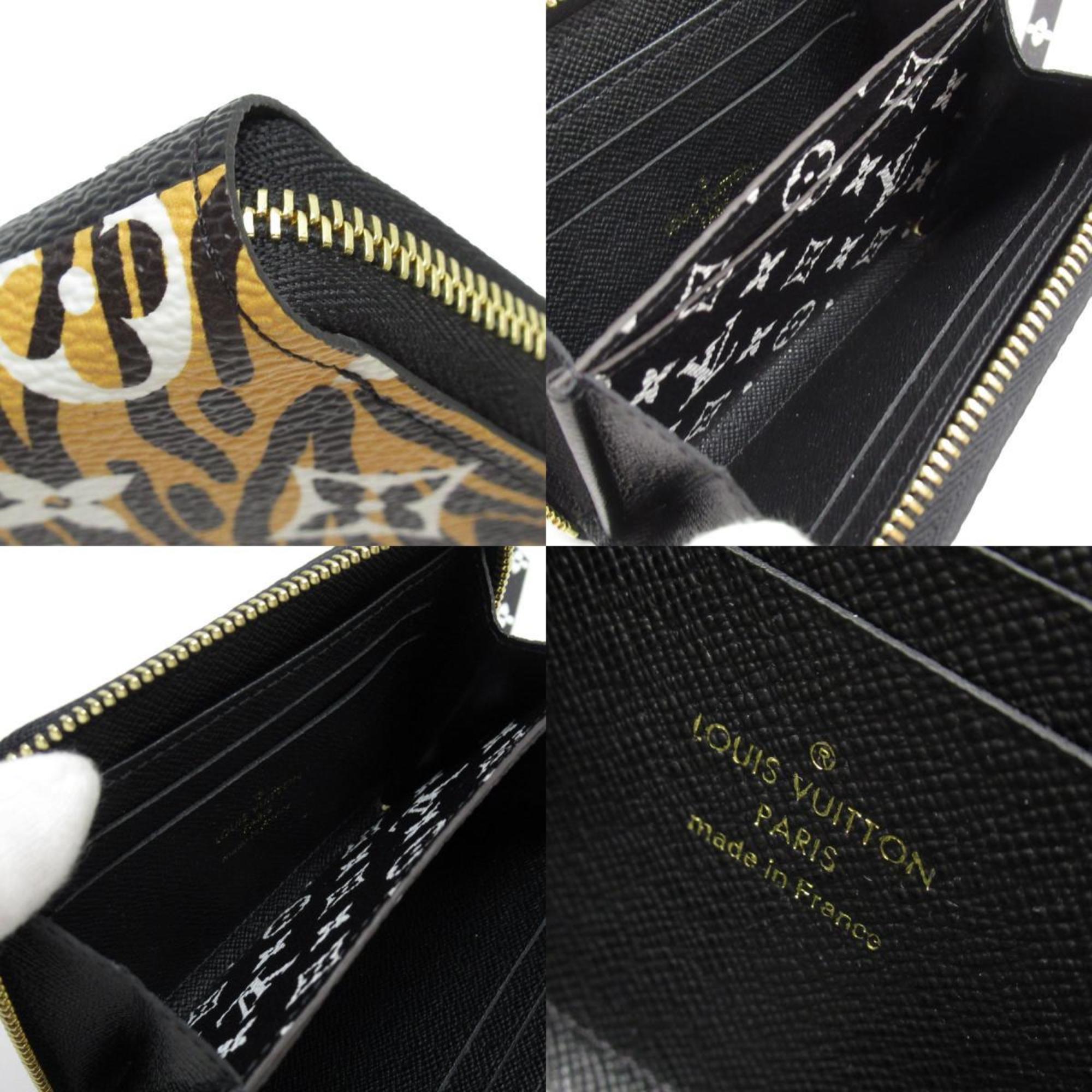 Louis Vuitton LOUIS VUITTON Wallets and coin cases Monogram Jungle Zippy Coin Purse Coated canvas Brown White Black Women's M67878 w0559j