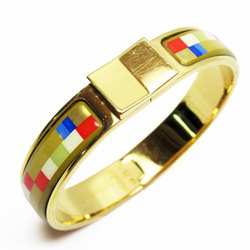 Hermes HERMES Bangle Bracelet Click Clack Metal Enamel Gold Multicolor Women's w0563a