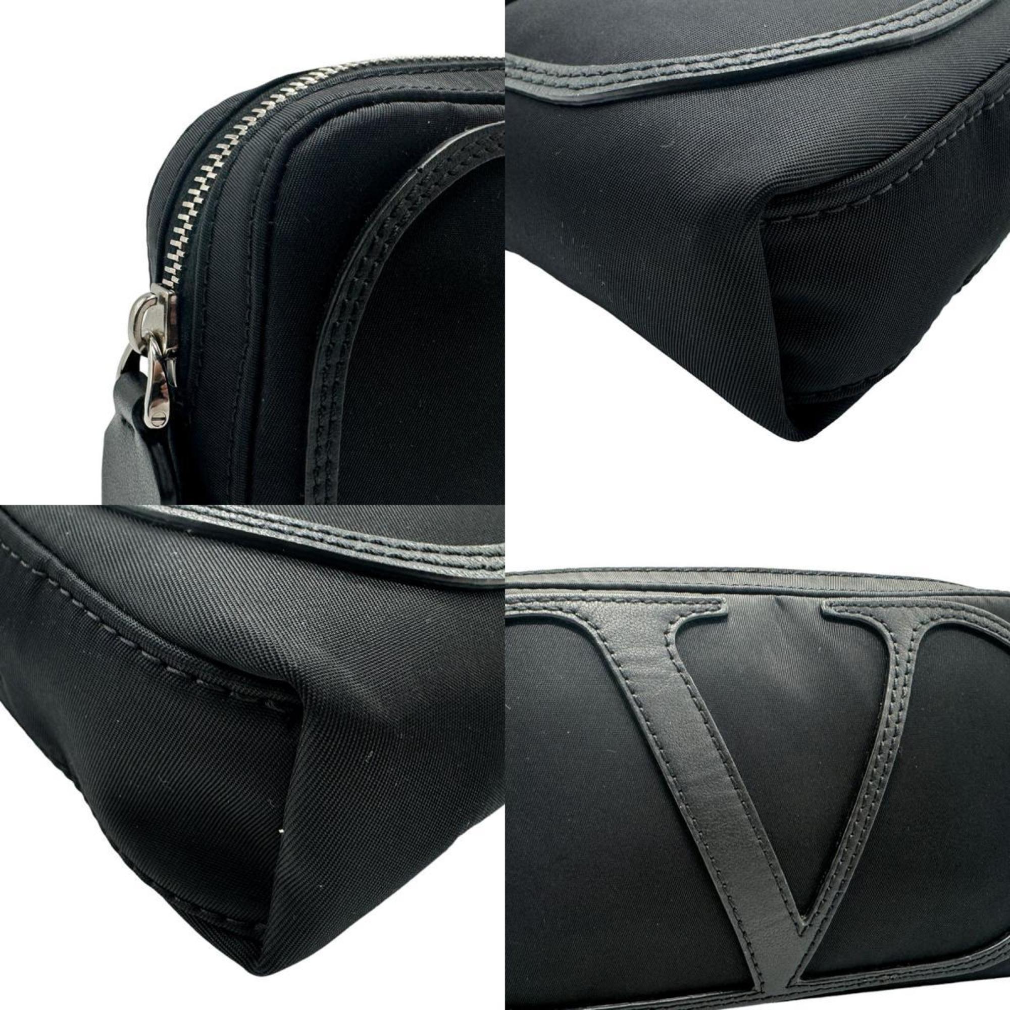 Valentino Garavani Waist Bag Belt Nylon Black Men Women z1806