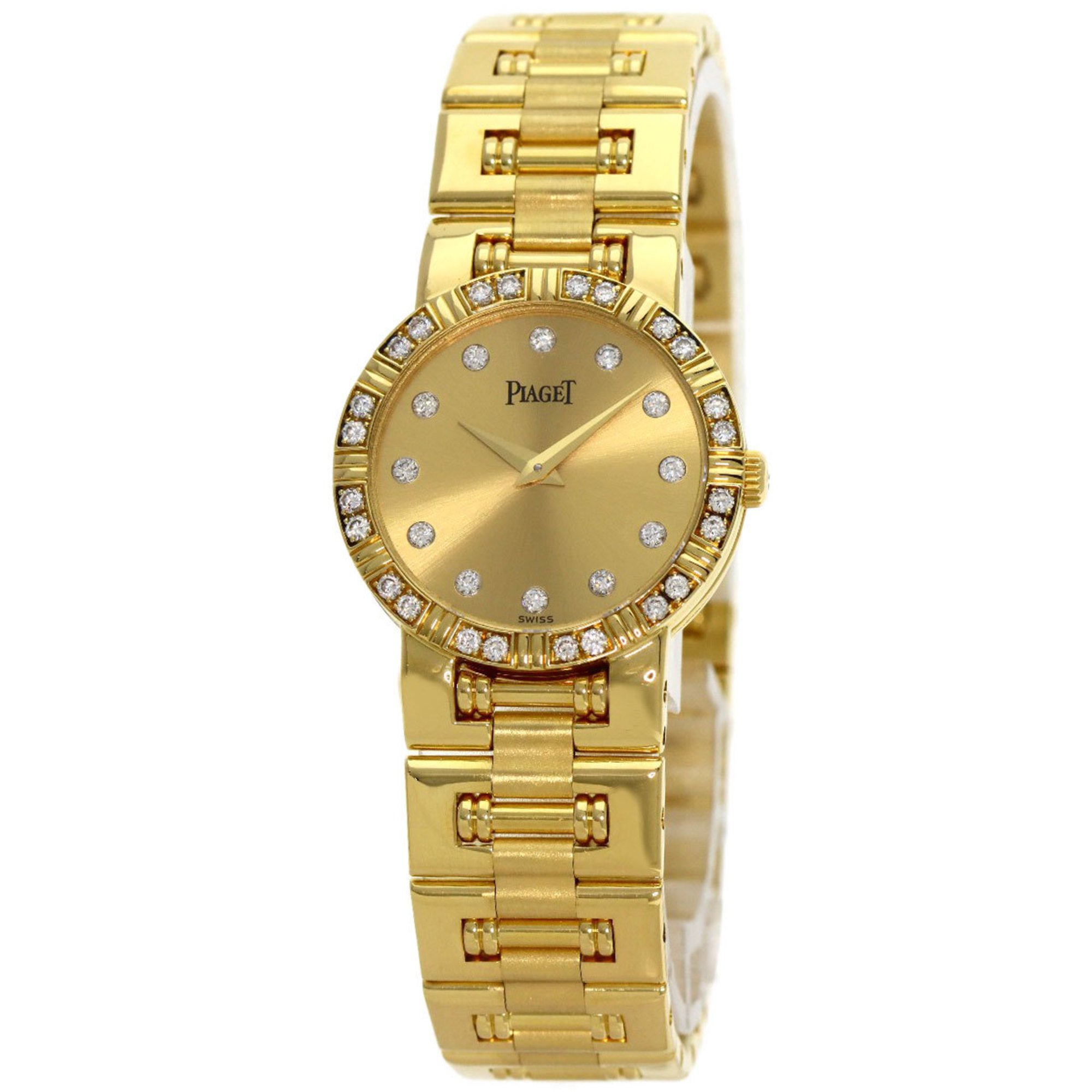 Piaget 80564K81 Dancer 12P Diamond Watch K18 Yellow Gold K18YG Ladies